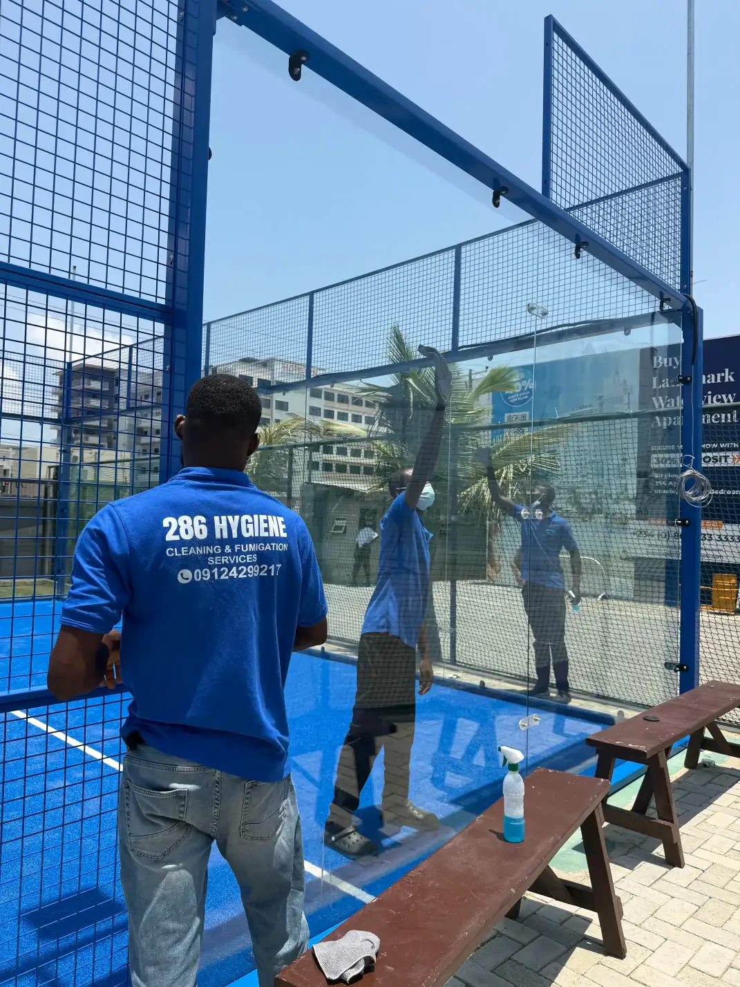 Commercial cleaning service facility