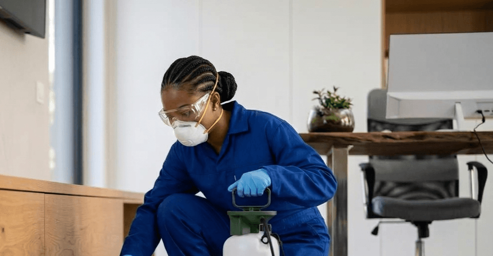 Fumigation and pest control team at work