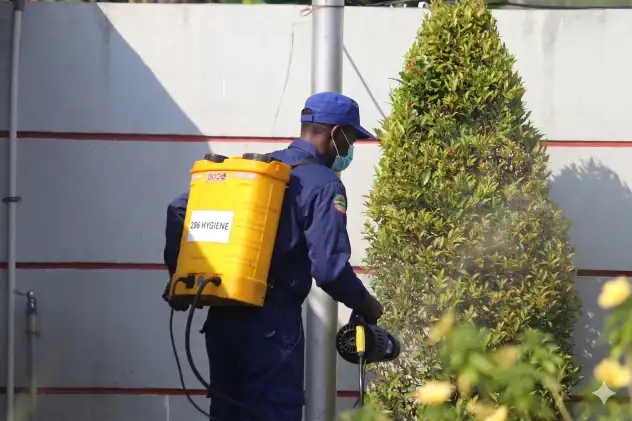 Fumigation service being carried out indoors